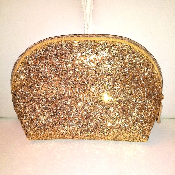 Estee Lauder Accessories Estee Lauder Gold Glitter Makeup Bag